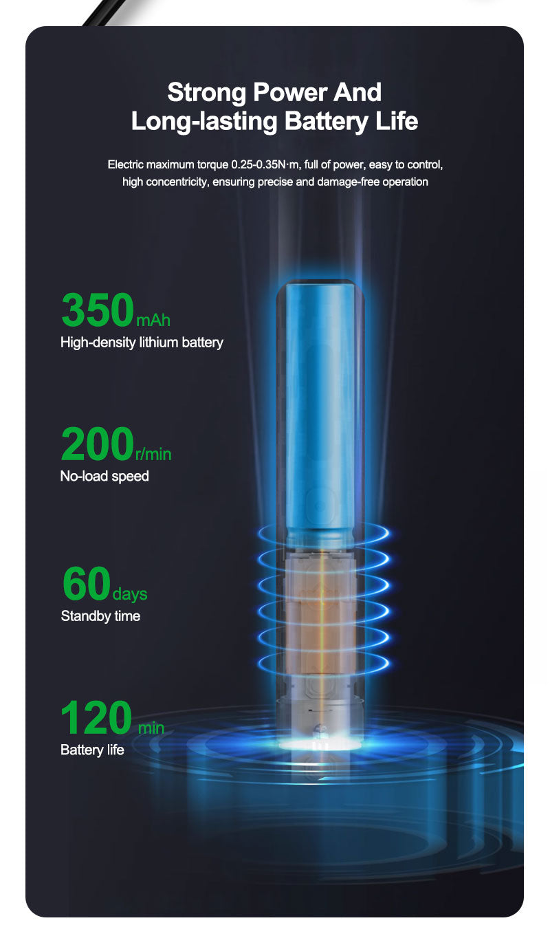 Relife E1 Electric Screwdriver Carbon Fiber Rechargeable 12 Bits Phone Repair FoneFunShop