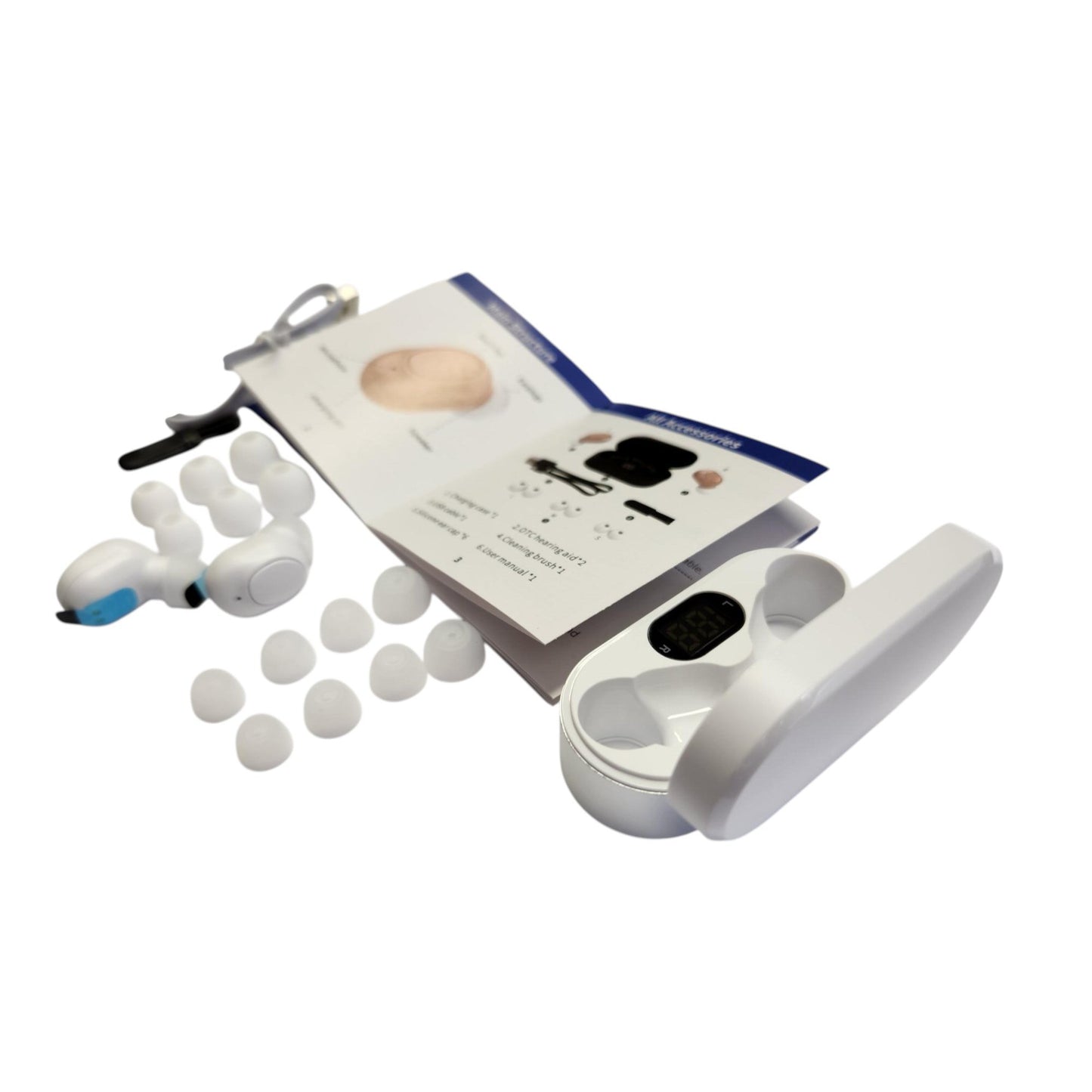 Hearing Aids In Ear Sound Voice Amplifier with Digital Display Rechargeable Hearing Aid FoneFunShop