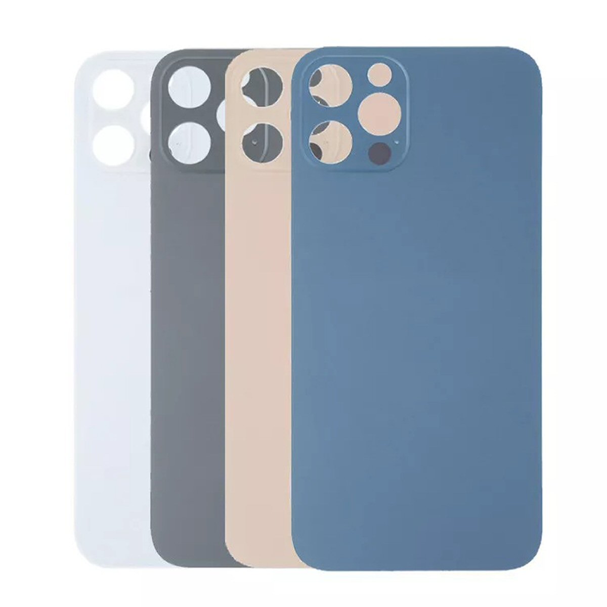 Glass Back For iPhone 13 Pro Max Plain in Blue Glass Back FoneFunShop