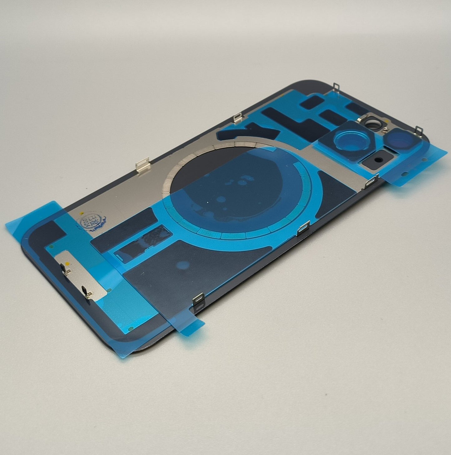 Glass Back For iPhone 14 Midnight Black Battery Door Camera Lens Bezel Magnetism Ring + Metal Plate Plain Without Logo Battery FoneFunShop