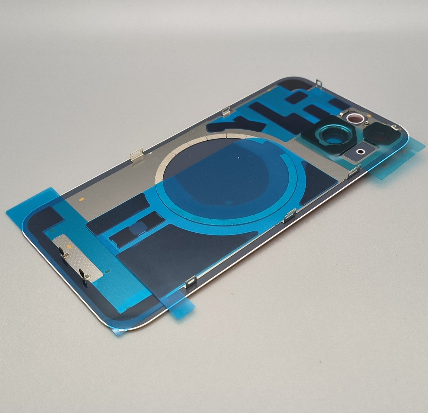 Glass Back For iPhone 14 Red Battery Door Camera Lens Bezel Magnetism Ring + Metal Plate Plain Without Logo Battery FoneFunShop