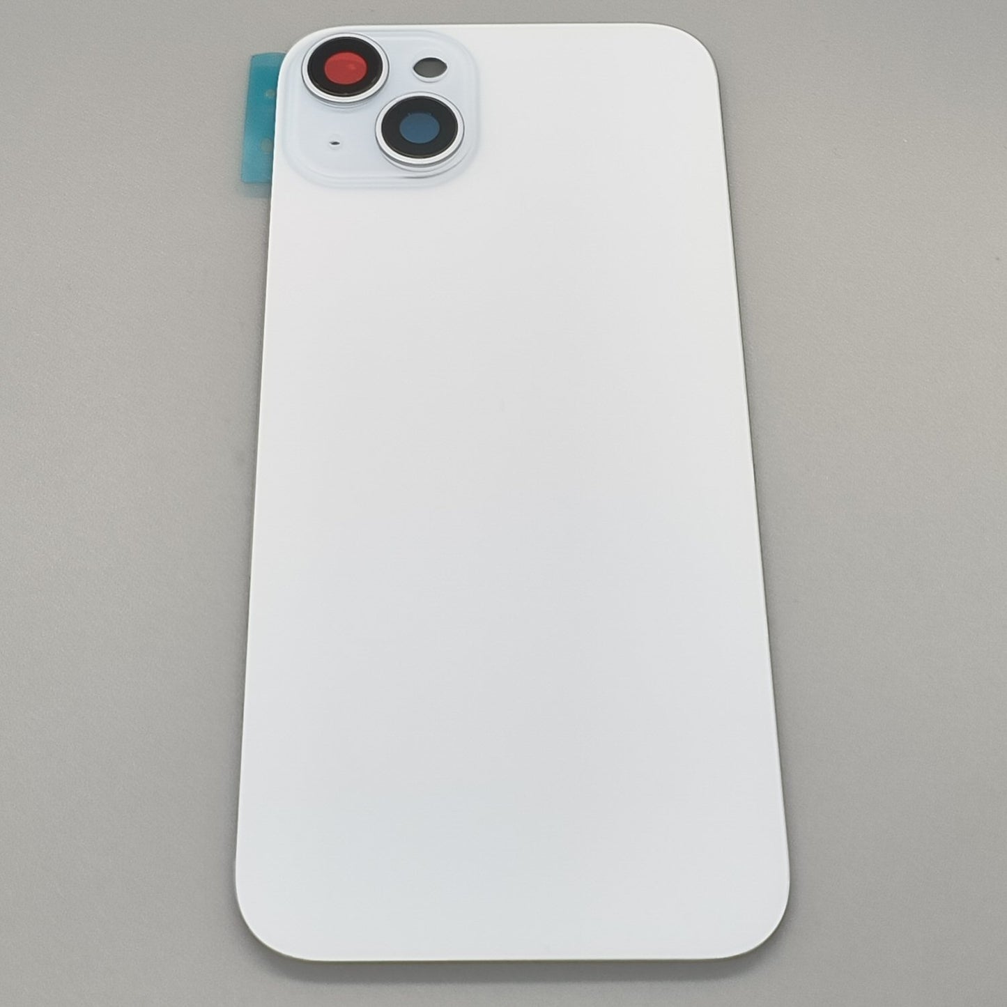 Glass Back For iPhone 15 Plus Blue Battery Door Camera Lens Bezel Magnetism Ring + Metal Plate Plain Without Logo Battery FoneFunShop