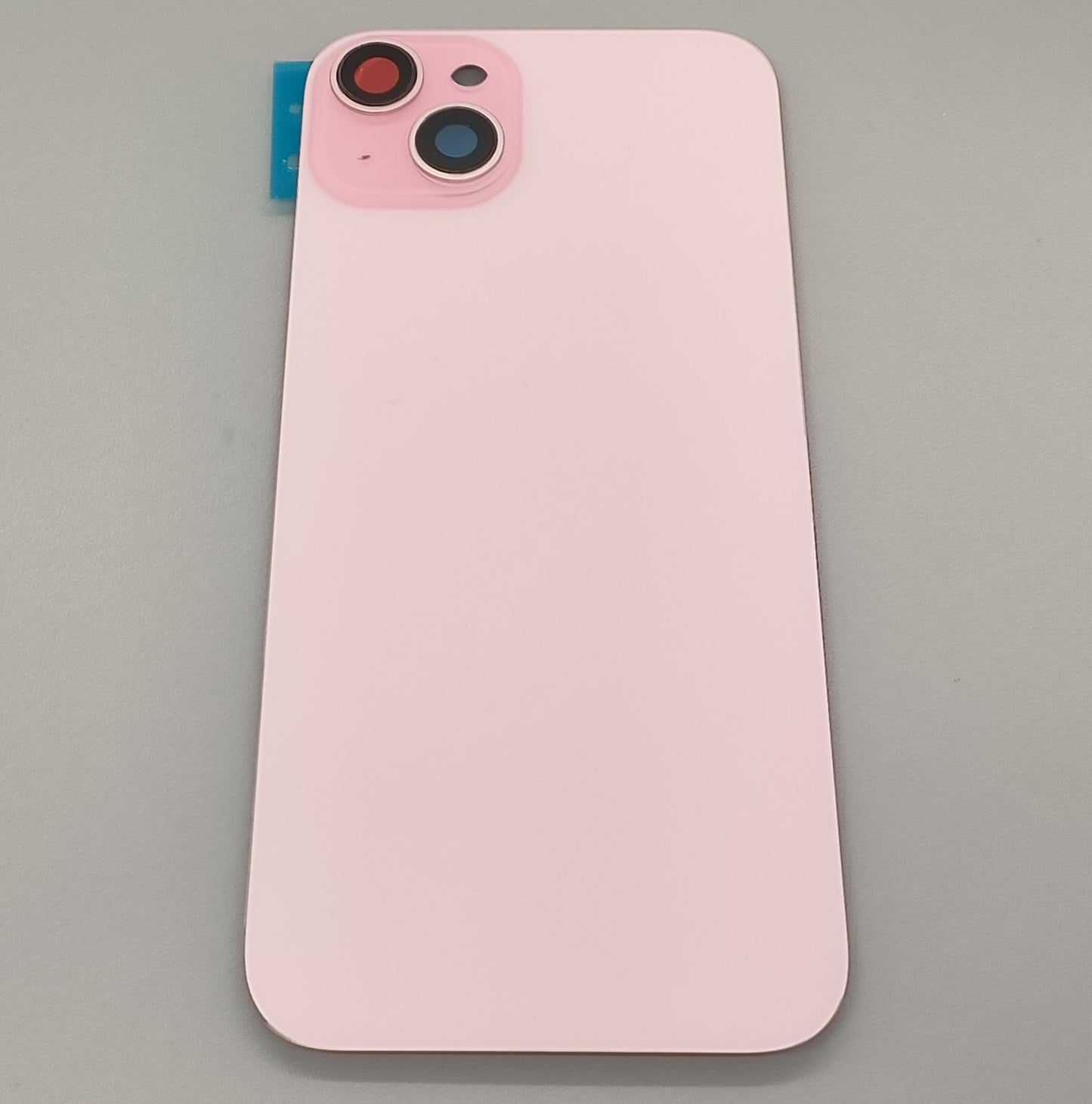 Glass Back For iPhone 15 Plus Pink Battery Door Camera Lens Bezel Magnetism Ring + Metal Plate Plain Without Logo Battery FoneFunShop