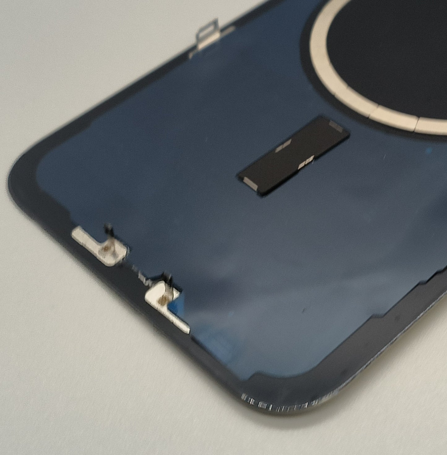 Glass Back For iPhone 15 Pro Max Blue Titanium Battery Door Camera Lens Bezel Magnetism Ring + Metal Plate Plain Without Logo Battery FoneFunShop