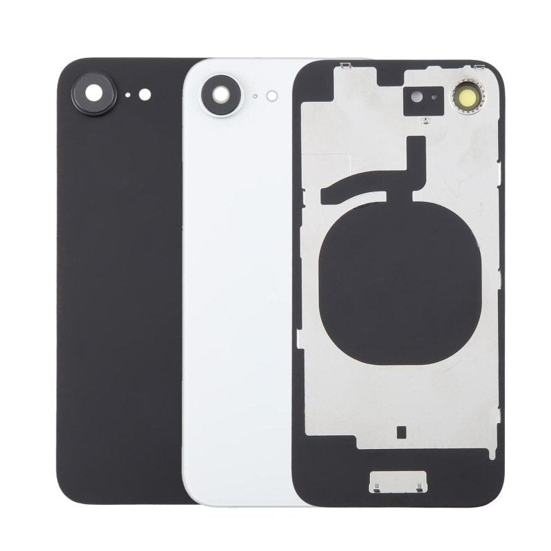 Glass Back For iPhone 16e Black Plain with Camera Lens No Logo Back Glass FoneFunShop