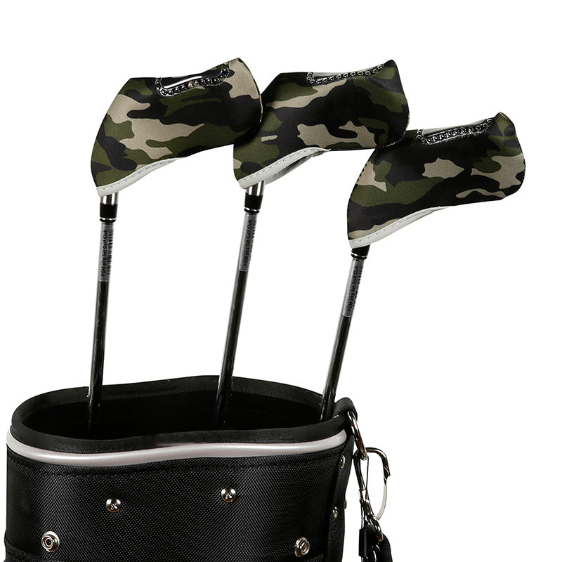 Golf Club Iron Head Covers 10 Piece Set Camouflage Green Headcover Protectors Golf Accessorise FoneFunShop