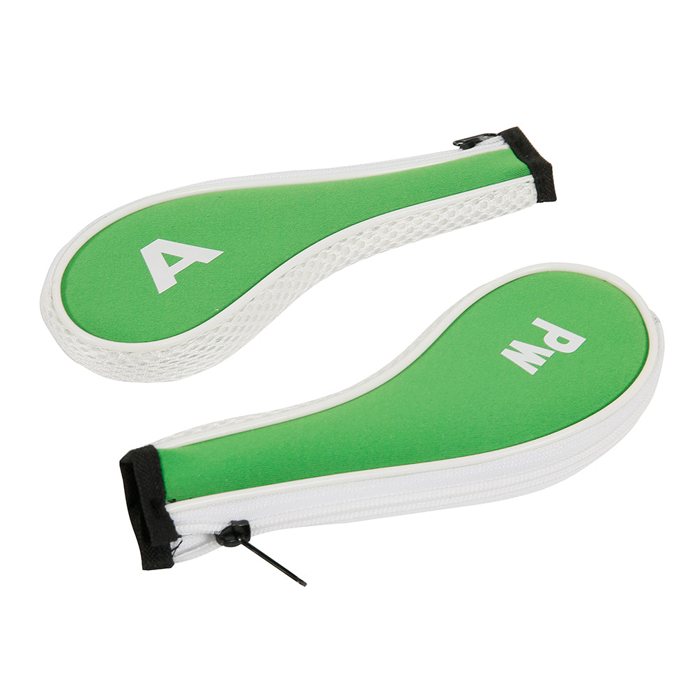 Golf Club Iron Head Covers 10 Piece Set Headcover Shaft Protector Green with White Golf Accessorise FoneFunShop