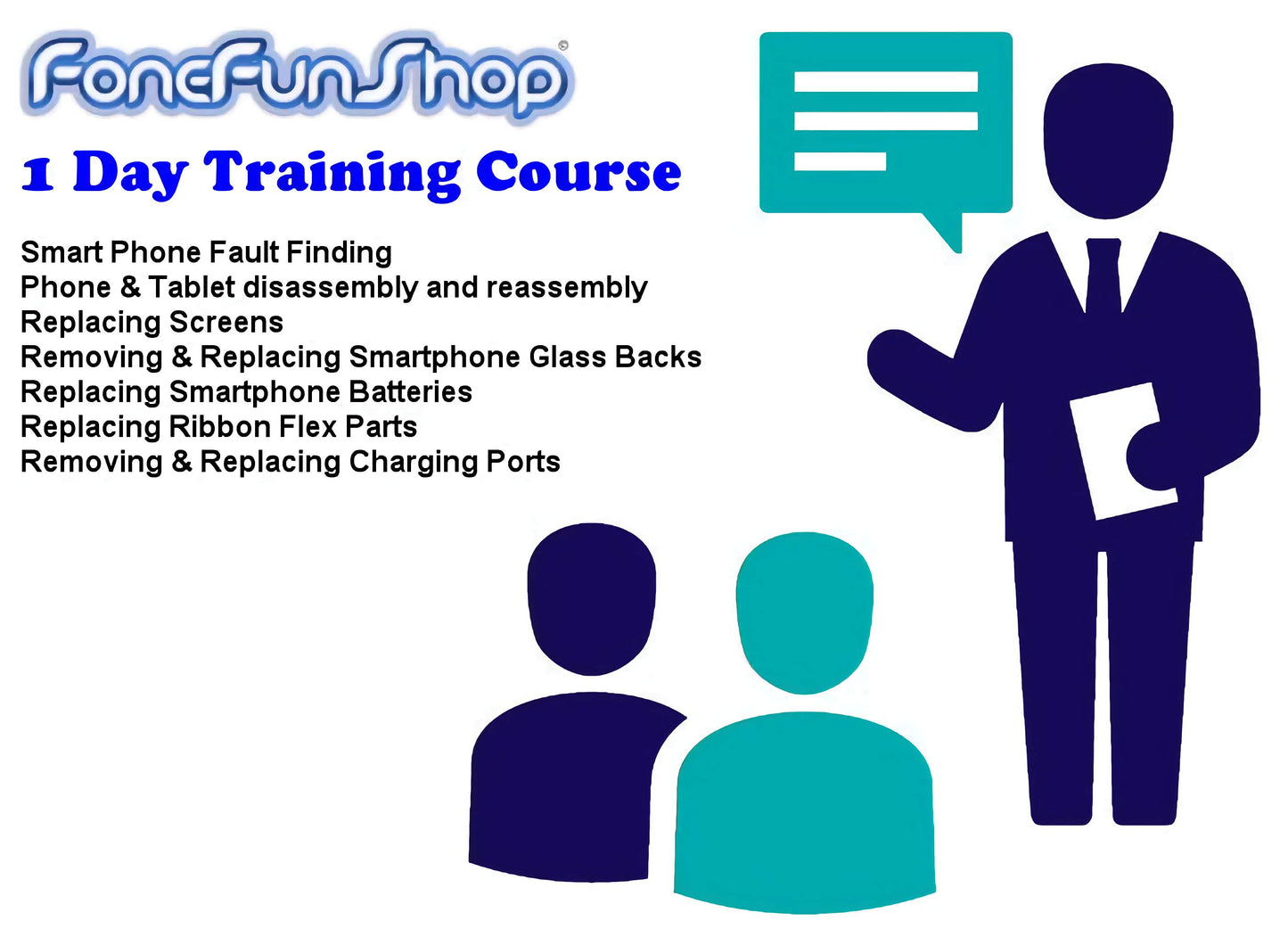 1 Day Training Course For iPhone, iPad, Samsung and Charging Port Repairs Charging Port FoneFunShop