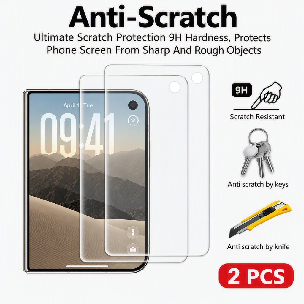Screen Protector For iPhone Duo With Front Camera Cutout - 2 Pack Tempered Glass