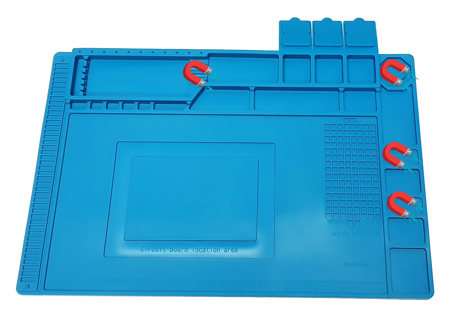 Heat Resistant Work Mat Silicone With Screwdiver Holder Magnetic Sections 45c FoneFunShop