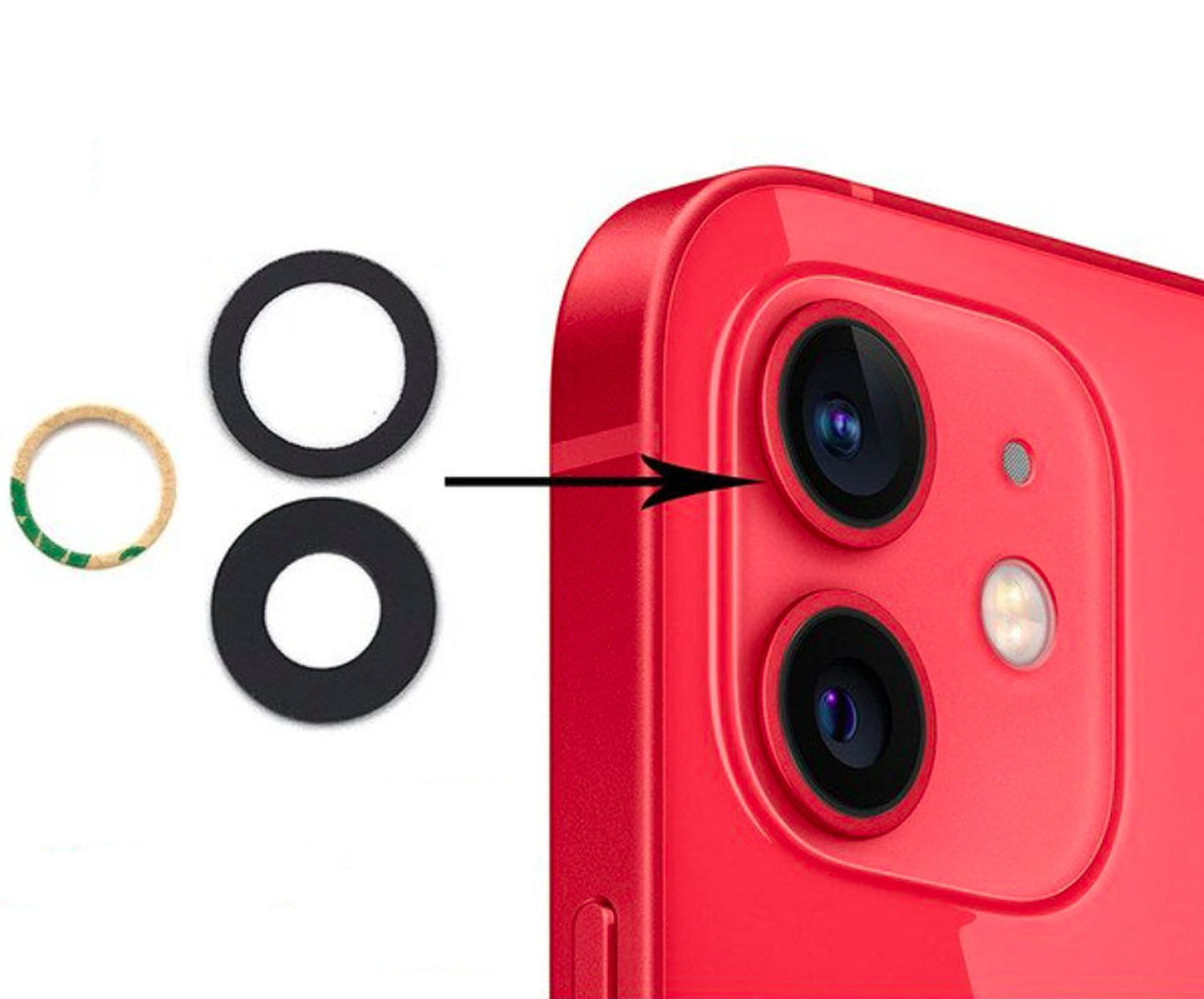 Camera Lens For iPhone 12 Mini Glass Set with Adhesive Camera FoneFunShop