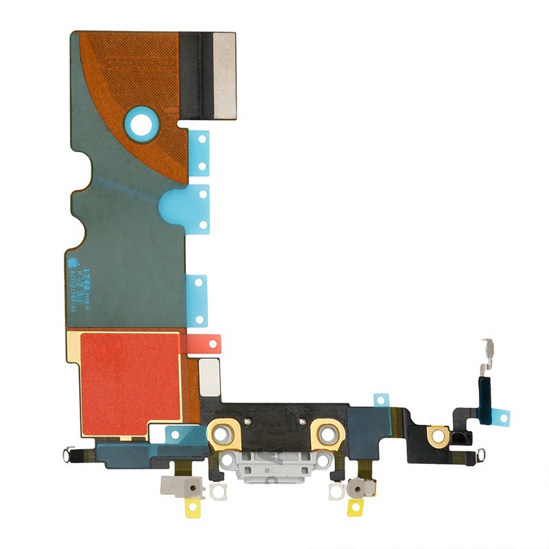 Charging Port For iPhone 8 Flex White Charging Port FoneFunShop