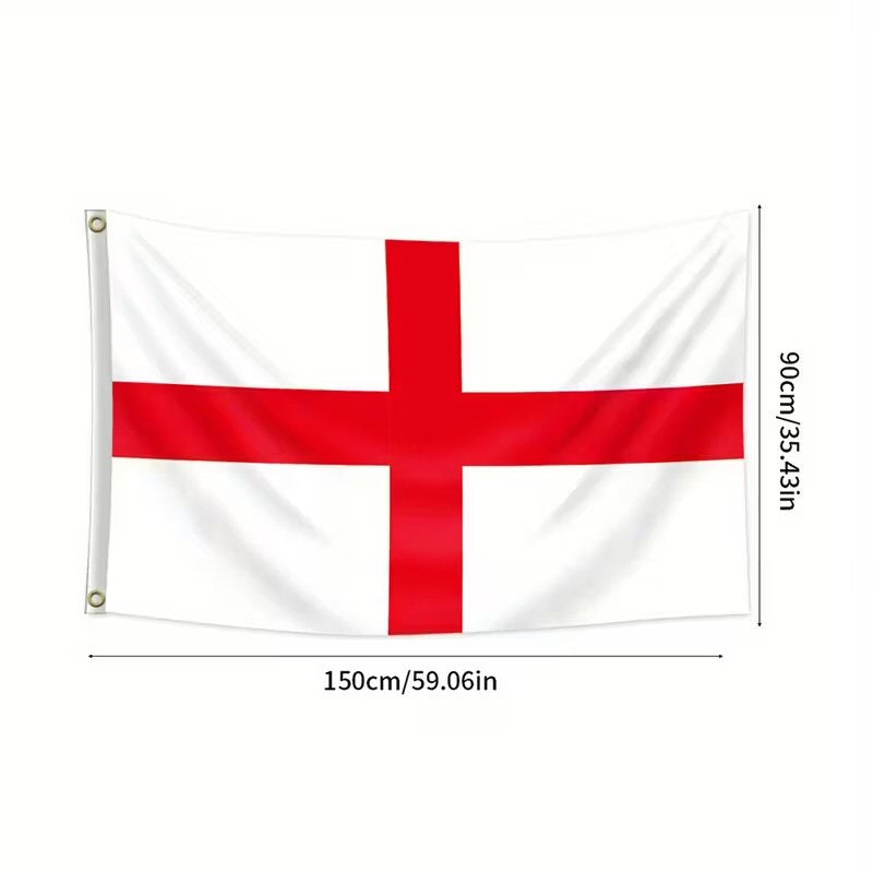 Large England Flag 5ft x 3ft (150cm x 90cm) English Cross St George - Perfect For World Cup Garden Decorations Flag FoneFunShop