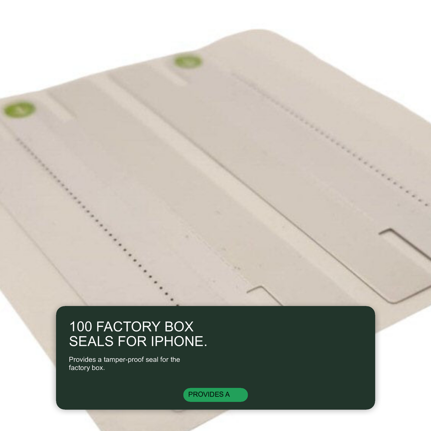 Factory Box Seal For iPhone White Paper Card Pack of 100 Factory seal FoneFunShop
