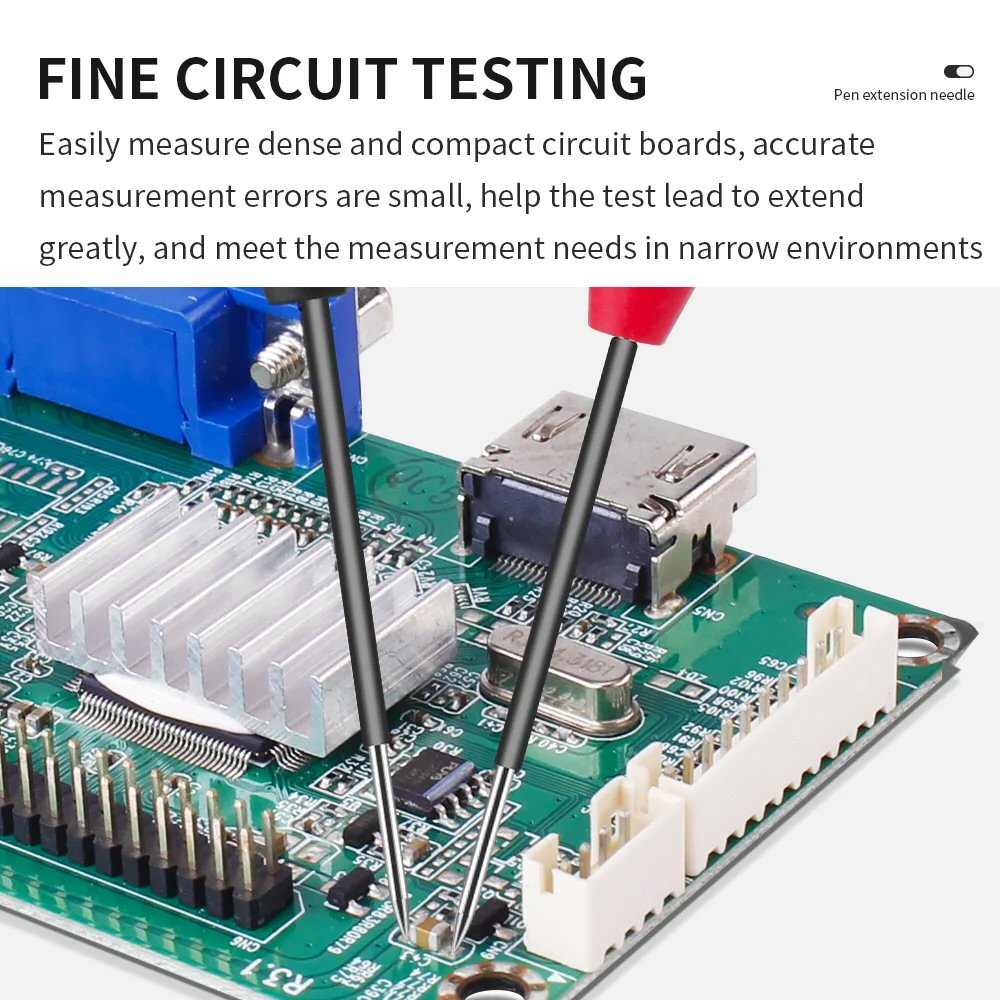 Luxianzi 0.2mm Universal Multimeter Pen Extension Extra Fine Steel Needle Technicians ToolKit FoneFunShop