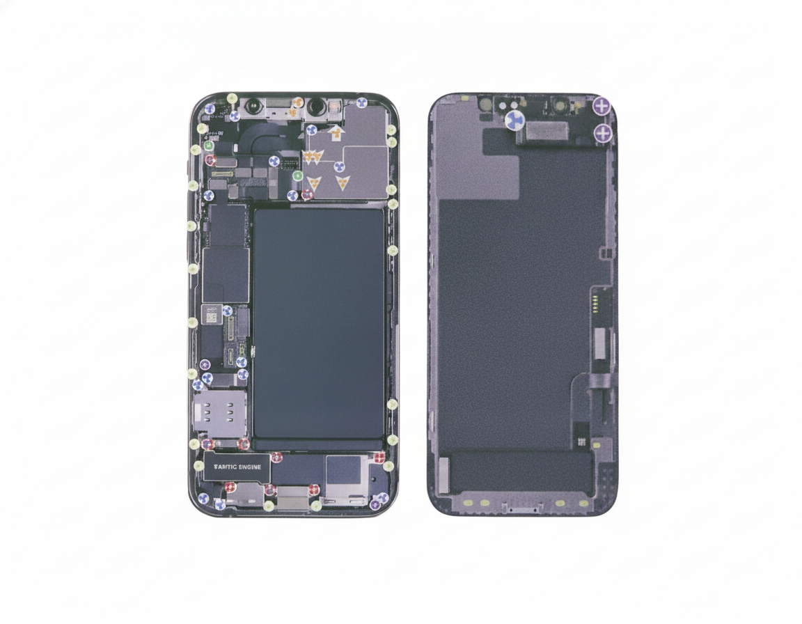 Magnetic Screw Mat For iPhone 12 Pro Phone Repair Disassembly Guide Magnetic Screw FoneFunShop