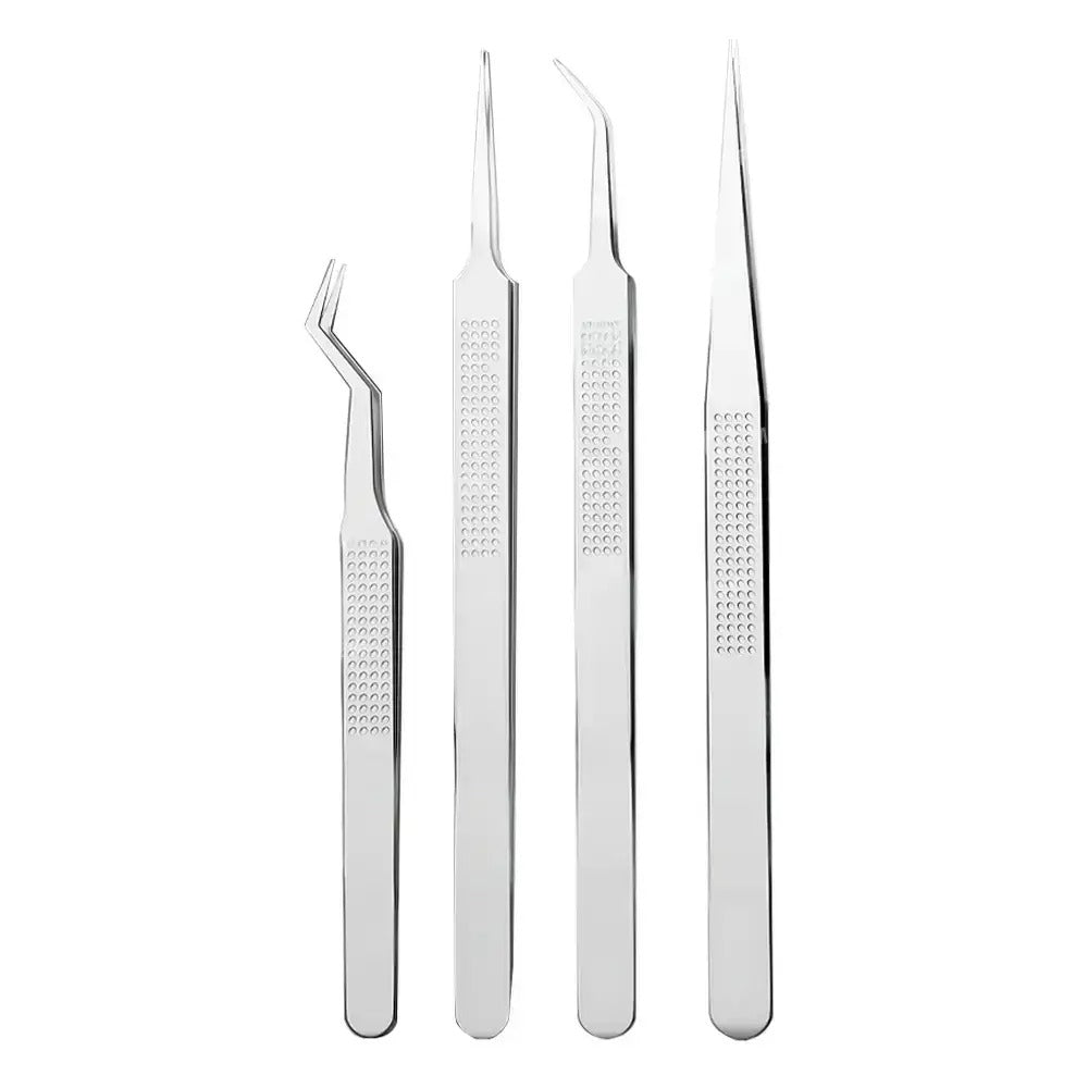 Stainless Steel High Precision Chip Tinning Tweezers for IC Repair (Set of 4) PPD 3XS Series Tweezers FoneFunShop