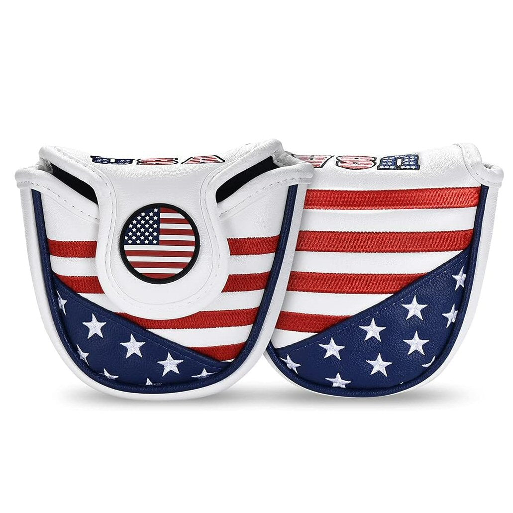 USA Flag Golf Half Mallet Putter Club Cover Headcover Golf Accessorise FoneFunShop