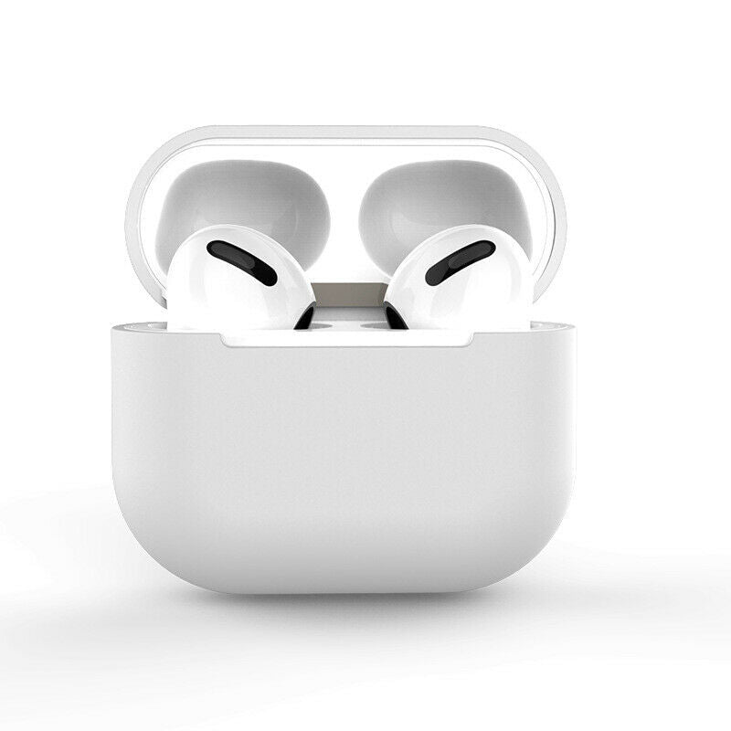 Case For Apple Airpod 3 Silicone Cover Skin in White Earphone Charger Cases UK Case Cover FoneFunShop
