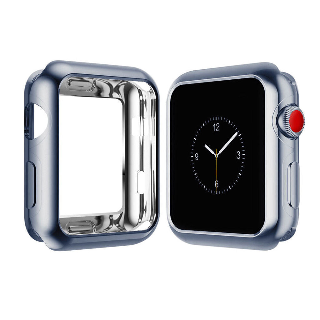 Case Screen Protector For Apple Watch Series SE 6 5 4 40mm Silver Screen Protector FoneFunShop