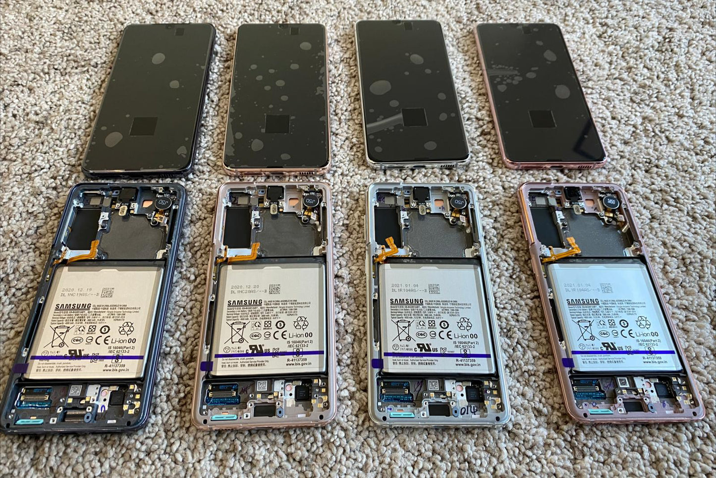 Lcd Screen For Samsung S21 5G SM G991B in White GH82 24716C Screen FoneFunShop