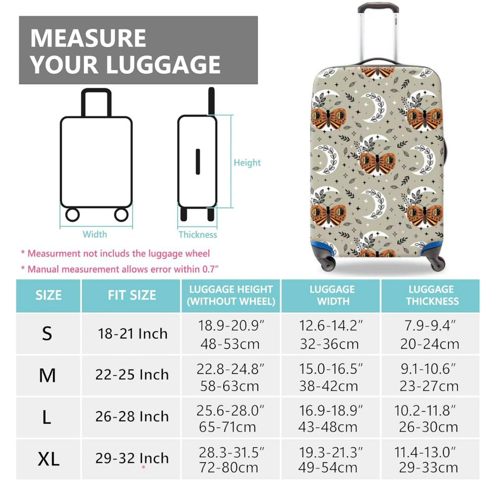 Suitcase Cover Protective Skin Elasticated Cover butterfly 26x28 inch Large Suitcase Cover FoneFunShop