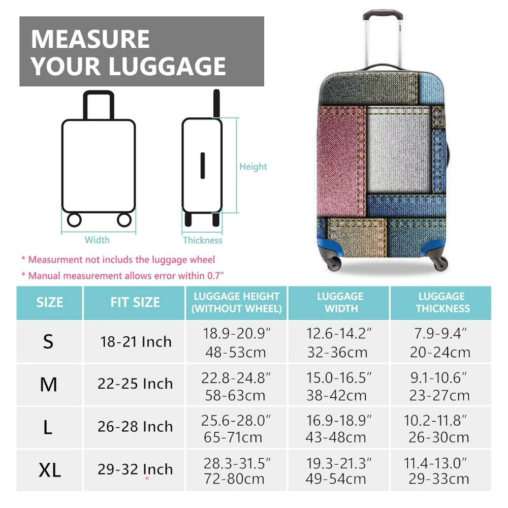 Suitcase Cover Protective Skin Elasticated Cover Jean 29x32 Inch Extra Large Suitcase Cover FoneFunShop
