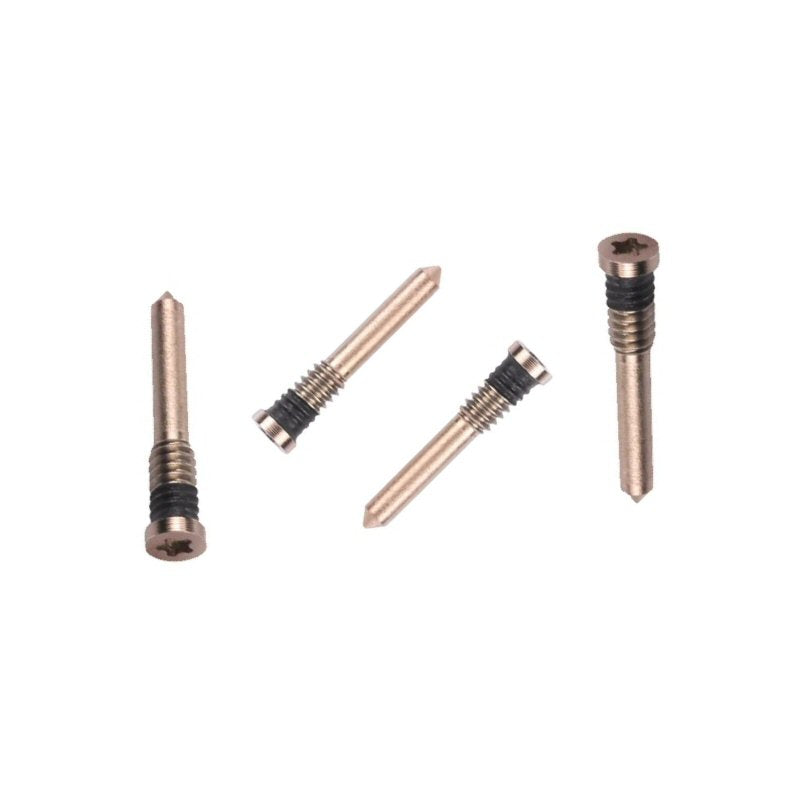 Set of 4 Bottom Screws For iPhone 11 12 13 14 15 16 17 in Gold FoneFunShop