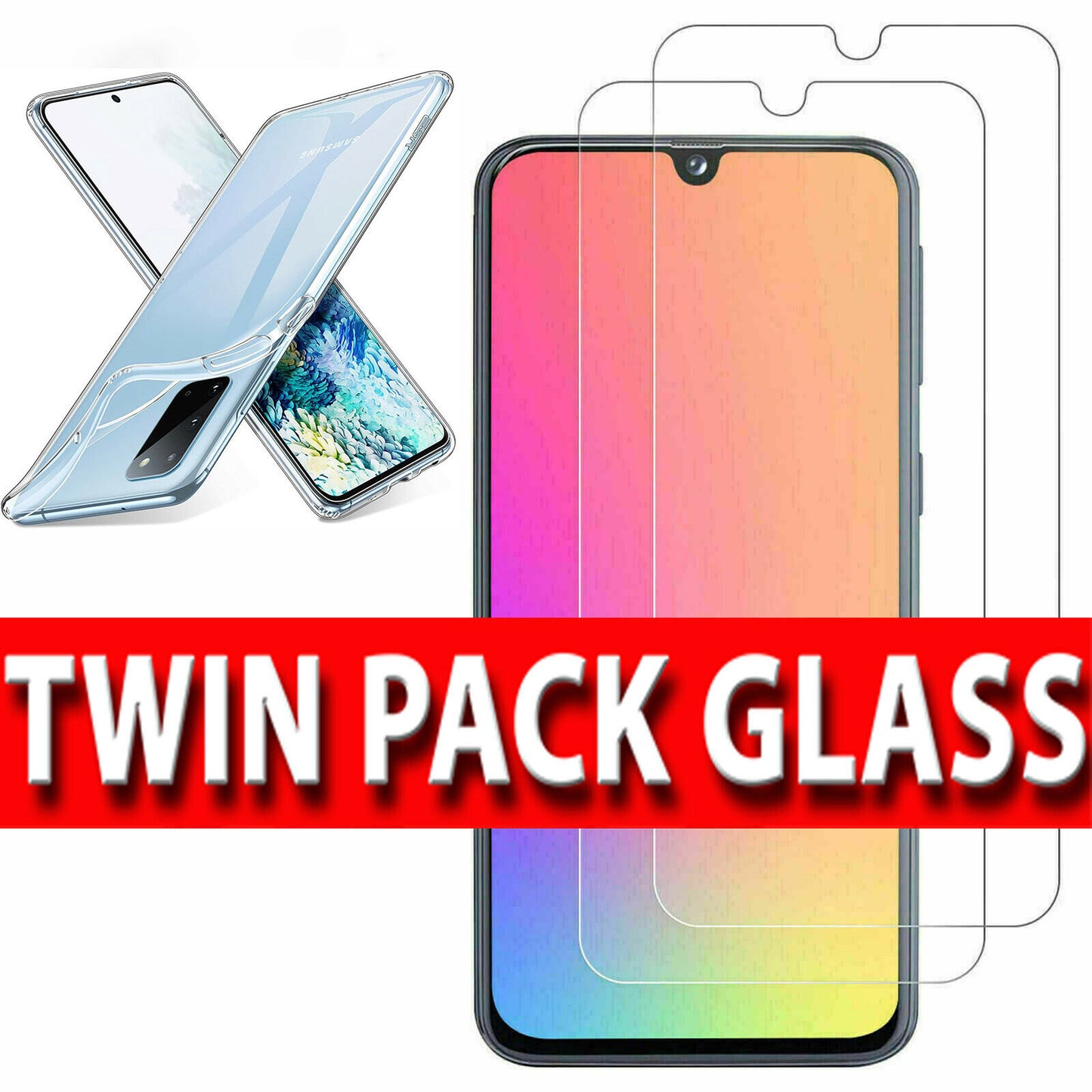 Screen Protectors For Samsung A33 5G Twin Pack of 2x Tempered Glass Screen Protector FoneFunShop