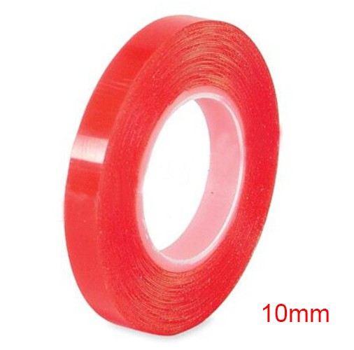Double Sided Tape 10mm Wide High Strength Sticky Clear Red For iPad Phone Repair Tape FoneFunShop