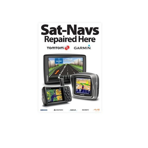 TomTom Repair Poster A2 LARGE SAT NAV Repaired Here FoneFunShop