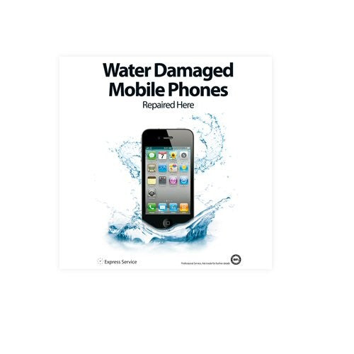 Phone Repair Poster A3 Water Damaged Mobile Phones Repaired Here FoneFunShop