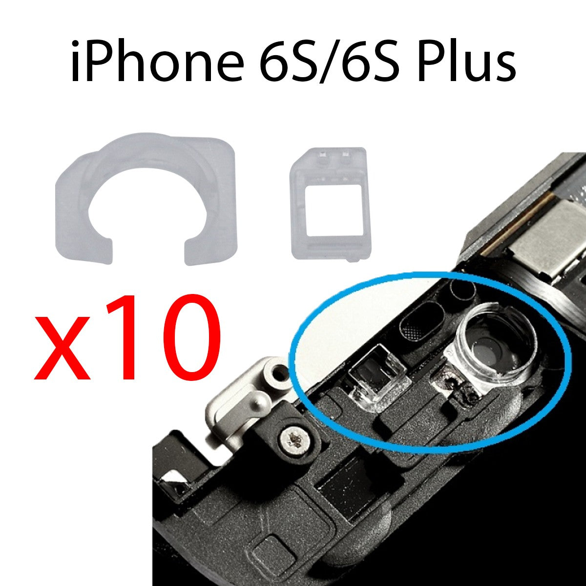 For iPhone 6S 6S Plus Pack of 10 x Plastic Holder Brackets Camera and Proximity Light Sensor Camera FoneFunShop