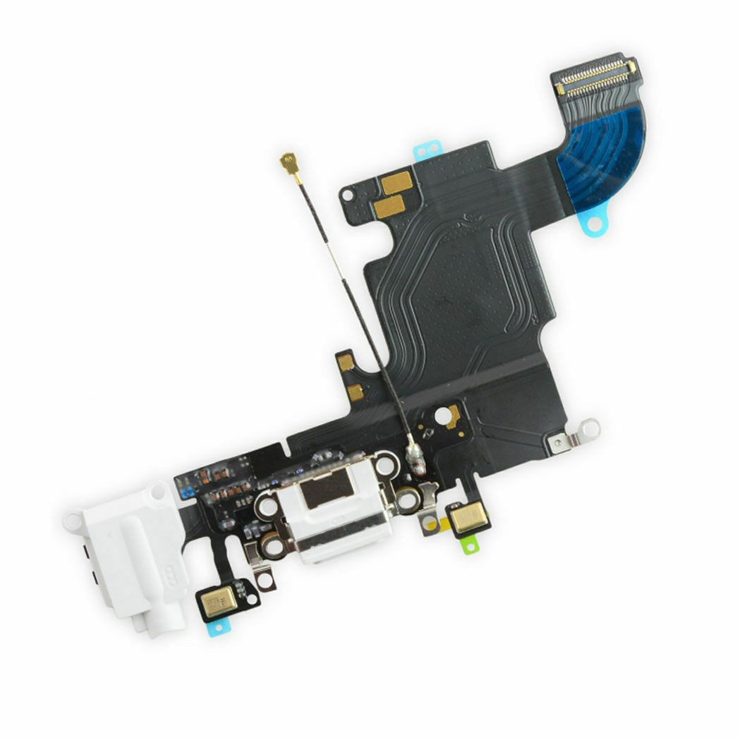 Charging Port For iPhone 6s White Connector Headphone Jack Microphone Flex Charging Port FoneFunShop