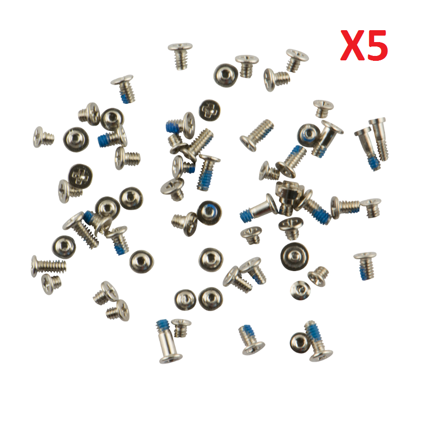 For iPhone 6 Pack of 5 Screw Set With Silver Bottom Screws FoneFunShop