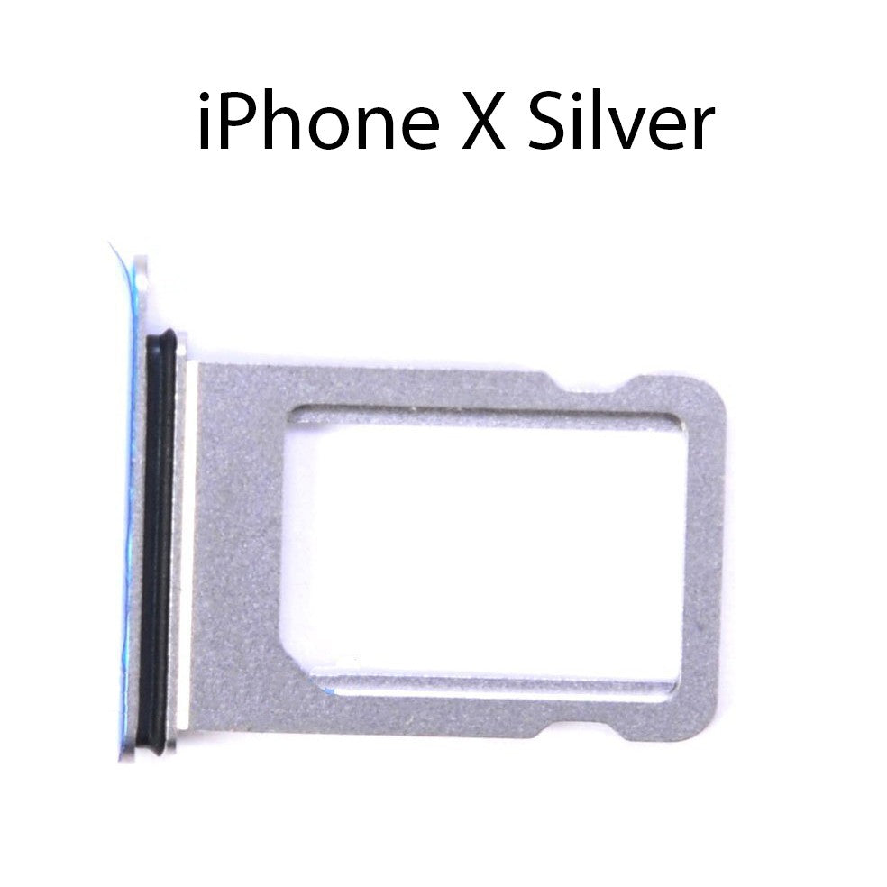 Sim Tray For iPhone X Silver Sim Tray FoneFunShop