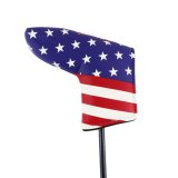 PU Leather USA Flag Golf Putter Club Head Cover Headcover