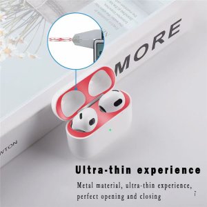 Seal Protection For Airpod 3 Metal Dust Proof Guard Sticker in Gold