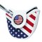 PU Leather USA Flag Golf Half Mallet Putter Club Cover Headcover