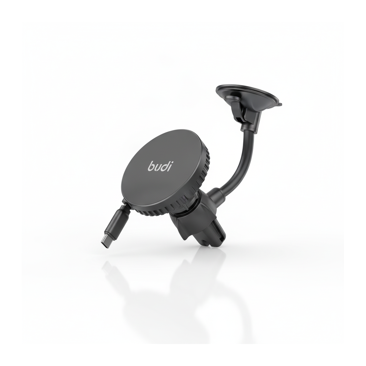 Budi Magnetic Wireless Car Charger Holder 15W Windscreen and Vent - hero