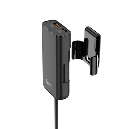 Budi 118W Car Charger PD 100W USB-C and QC 18W USB-A 1.5M Cable Car Charger FoneFunShop
