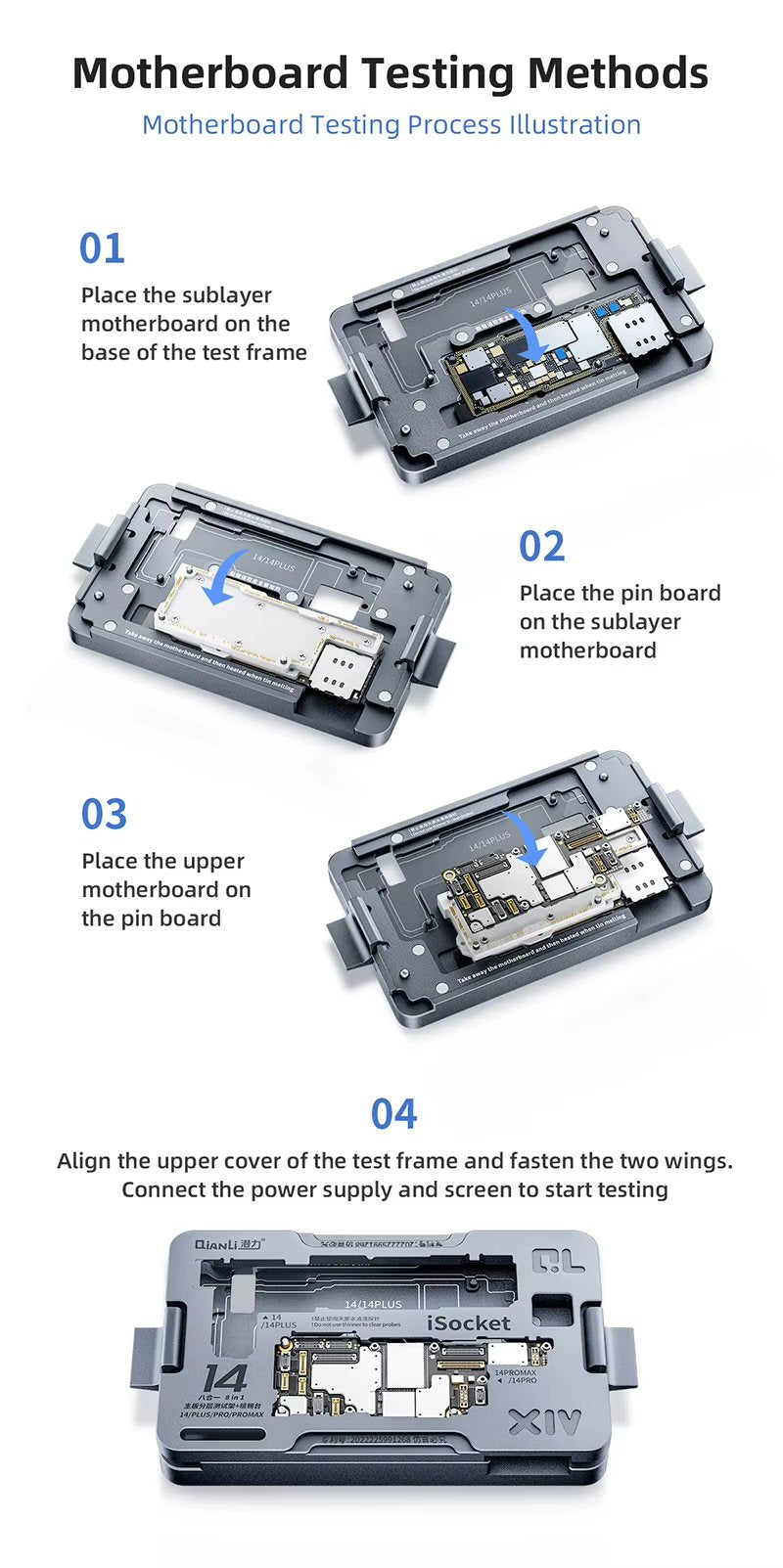 QianLi iSocket Middle Layer Logicboard Test Fixture iPhone 17 Series