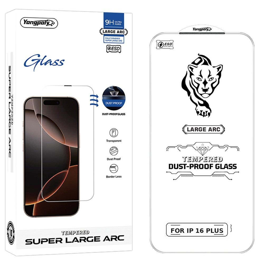 Pack of 3 9D Glass Screen Protector For iPhone 16 Plus Screen Protector FoneFunShop
