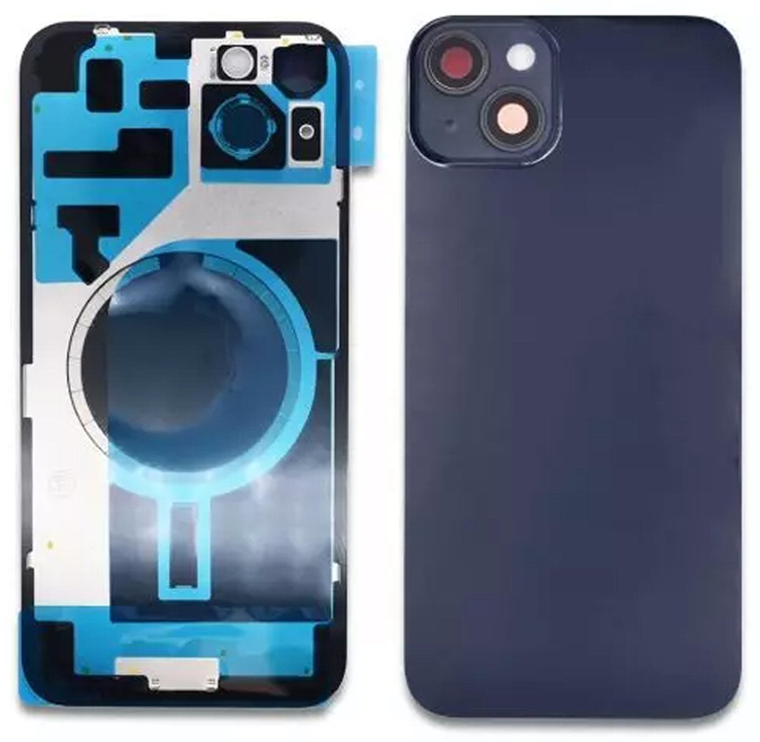 Frame Back Ip14 Glass Back For iPhone 14 Plus Midnight Black Battery Door Camera Lens ...
