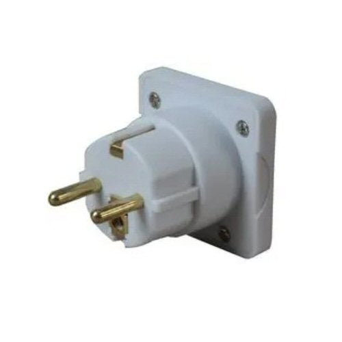 Pack of 2 Travel Adapter UK to EU Mains Plug Convertor - 10amp White 250V (Use UK Plug in Europe) Adapter FoneFunShop
