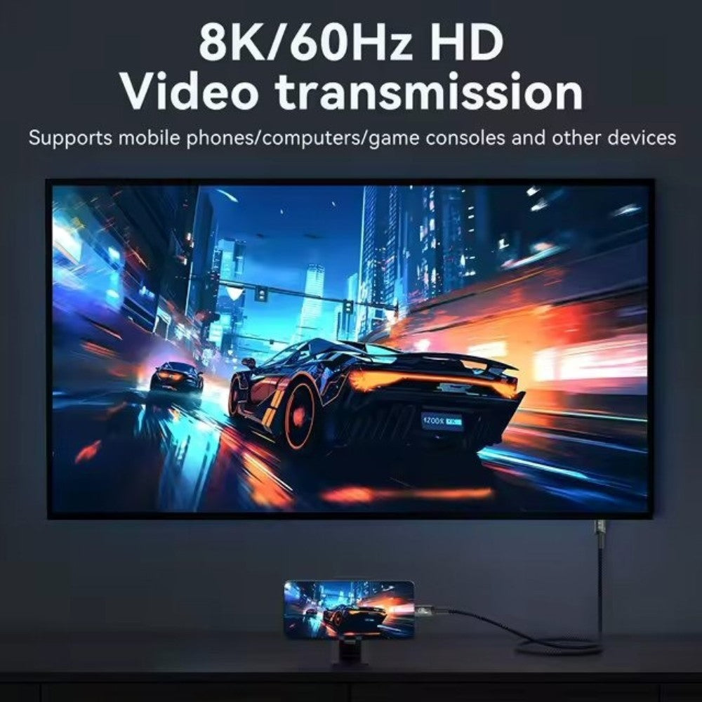 USB-C to USB-C 240W USB4 40Gbps Cable 1.5m Black Cable FoneFunShop