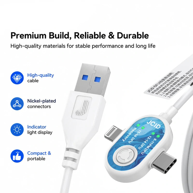 JCID DFU Cable - Auto DFU Recovery Tool for iPhone, iPad & Mac Repair Tool FoneFunShop