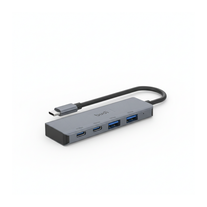 Budi 4-Port USB 3 Gen 2 10Gbps USB-C Hub 2 x USB-A 2 x USB-C USB Hub FoneFunShop