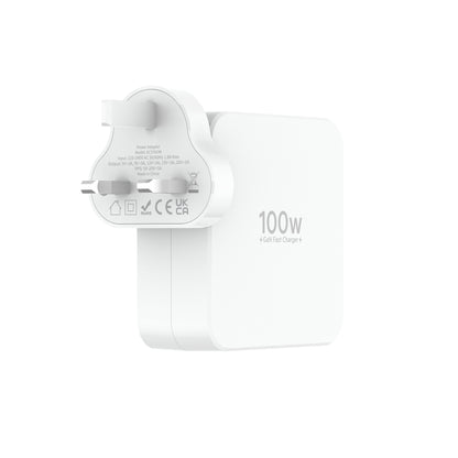Budi 100W GaN USB-C Wall Charger UK Plug with 2M USB-C Cable Wall Charger FoneFunShop