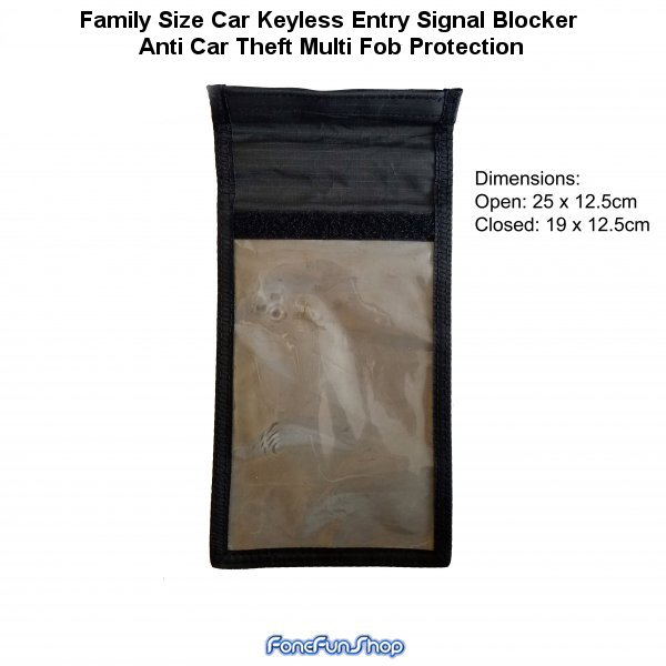 Family Sized Car Key Faraday Bag Signal Blocker for Keyless Car Fob Anti-Theft Protection Protector FoneFunShop